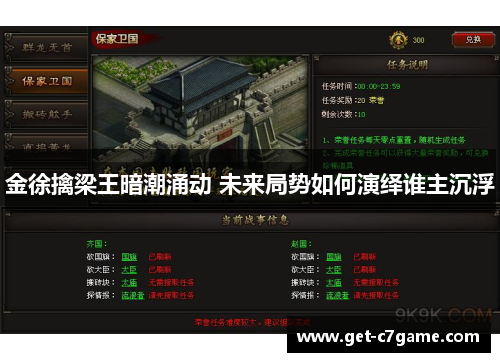 金徐擒梁王暗潮涌动 未来局势如何演绎谁主沉浮